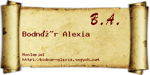 Bodnár Alexia névjegykártya